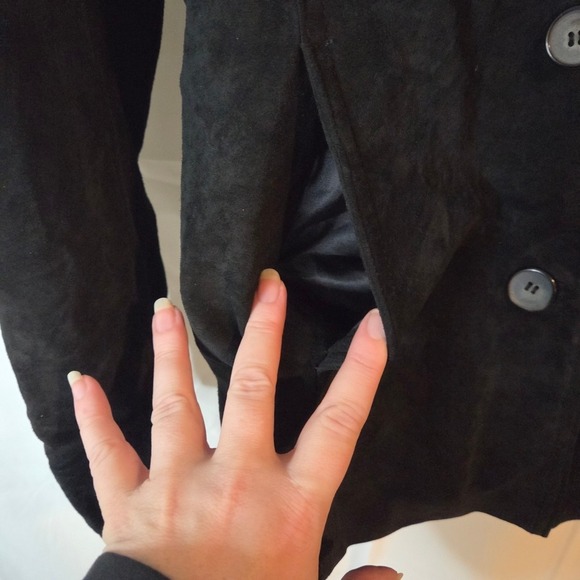 JLC New York Women's Black Suede Leather Jacket Gorgeous Quiet Luxury Size M - Picture 5 of 14